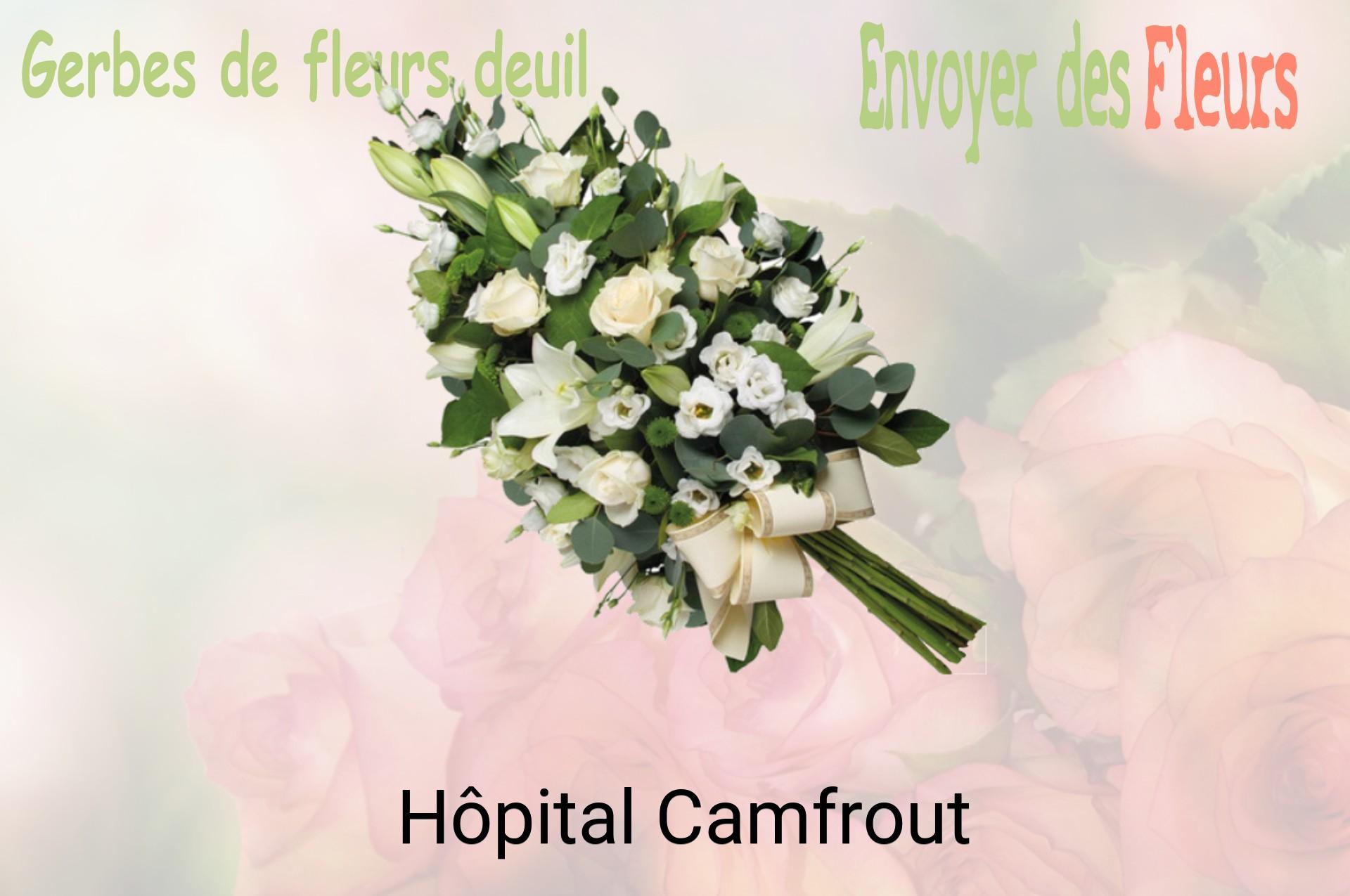Gerbe de fleurs de deuil livrée à Hôpital-Camfrout